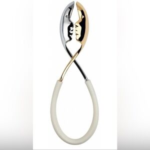 Casa Bugatti  Gold and Silver kiss salad tongs